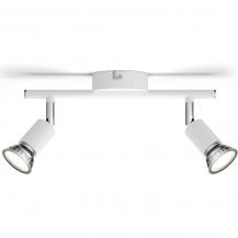 Philips 2er Limbali Decken-/Wandspot in Weiß matt mit 2 x GU10 Fassung IP20 - GU10 Leuchtmittel nicht enthalten