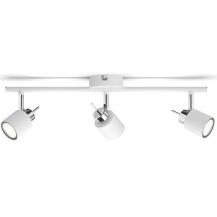 Philips 3er Meranti Deckenstrahler in Weiß mit 3 x GU10 Fassung IP20 - GU10 Leuchtmittel nicht enthalten