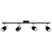 Philips 4er Meranti Deckenstrahler in Schwarz mit 4 x GU10 Fassung IP20 - GU10 Leuchtmittel nicht enthalten