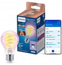 Philips WiZ Smart LED-RGB-Filament A60 E27 6,3W wie 40W 470lm 2200–6500K dimmbar WiFi Bluetooth