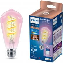 Philips WiZ LED Lampe E27 ST64 6,3W RGB+CCT Smart WiFi Filament