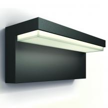 Philips ultra effiziente Wandleuchte Bustan in Anthrazit IP44 warmweißes Licht