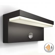 Philips Outdoor Ultra-Efficient Bustan Wandleuchte anthrazit 3.8W, Bewegungssensor, 4000K kühlweißes Licht, IP44