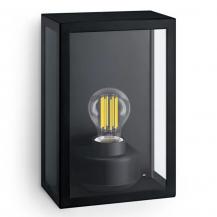  PHILIPS Wandleuchte Alzor für den Außenbereich mit E27 Fassung IP44, Schwarz