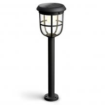 Philips ultraeffiziente Solar Erdspieß-Wegeleuchte Radii mit Sensor in Schwarz - warmweißes Licht, IP44 wetterfest