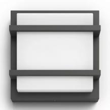 Philips Wandleuchte Petronia Ultra Efficient in Anthrazit warmweißes Licht IP44