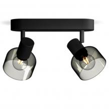 Philips 2er Sleet Decken-/Wandspot in Schwarz IP20 - E14 Fassung - aus Glas und Metall