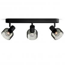 Philips 3er Sleet Deckenstrahler in Schwarz IP20 - E14 Fassung - aus Glas und Metall