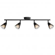 Philips 4er Cleft Decken-/Wandspot in Schwarz IP20 - GU10 Fassung - aus Glas und Metall