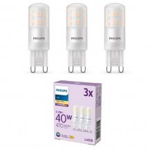 3er Set PHILIPS LED G9 Kapsel 3,7W = 40W 470lm 2700K extra warmweiß