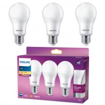 3er Set PHILIPS LED E27 A60 13W = 100W 1521lm 2700K warmweiß