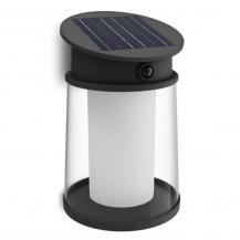 Philips Solar Wandleuchte Juda in Schwarz mit Bewegungsmelder neutralweißes Licht IP44