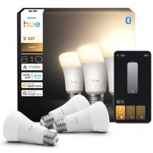 3er Set Philips Hue E27 Lampen 7W wie 60W - warmweißes Licht dimmbar