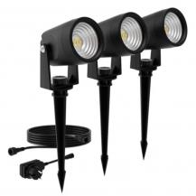 Philips 3er Set GardenLink Niedervolt-Spot Reuel Erweiterung in Schwarz warmweißes Licht IP44