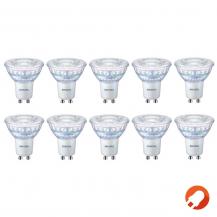 10er Pack Philips GU10 MASTER LED Spot Value 5,5W wie 80W 3000K warmweiß 36° dimmbar für Akzentbeleuchtung