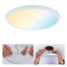 Variabel einstellbares blendfreies Paulmann 93044 Einbaupanel AREO VariFit IP44 18W Tuneable White Zigbee 230mm Weiß
