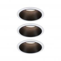 Paulmann 93402 Einbauleuchte Set Cole Coin 3StepDim rd starr LED 3x6.5W 2700K weiß/schwarz