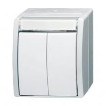 Busch-Jaeger 2621 WN-54-205-101 Doppeltaster/Serientaster 2 Schließer 1-polig (Arbeitsstrom)