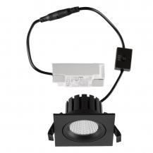 EVN DQ54100925 QUADRI LED Deckeneinbauleuchte quadratisch 10W 3000K/4000K/5000K schwarz dimmbar IP54 Einbaudurchmesser 82 mm