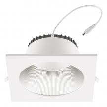 DECIDE ES54354125 LED Deckeneinbauleuchte quadratisch 35W 3000K/4000K/5700K IP54 Notlicht weiß Einbaudurchmesser 195 mm
