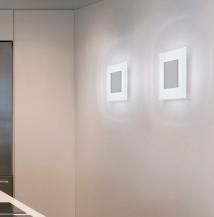 Quadratische Helestra VADA LED Wand- und Deckenleuchte in mattnickel 27x27cm