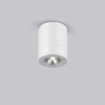 Helestra Runder LED Deckenstrahler NIO dimmbar in mattweiß  Blende aluminium eloxiert