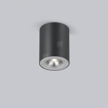 Helestra Runder LED Deckenstrahler NIO dimmbar in mattschwarz Aluminium + Blende aluminium eloxiert