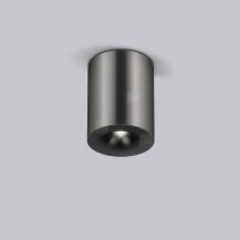 Helestra Runder LED Deckenstrahler NIO dimmbar titangrau eloxiert, Aluminium + Blende mattschwarz