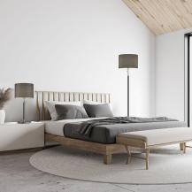 HELESTRA OPPO Stehleuchte E27 1-flammig max. 60 W 1600 mm Mattschwarz Schwarzchrom Stoffschirm Schwarz