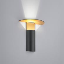 HELESTRA VIYA Wandleuchte LED schwarz-gold mit indirektem Licht