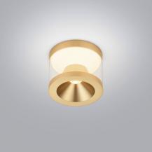 Helestra  PORO Deckenleuchte LED Ø100 mm 10W 860lm 2700K CRI90 mattgold dimmbar IP20