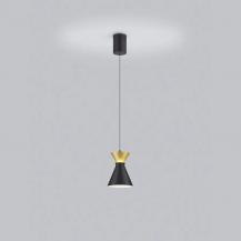 Helestra LUK LED Pendelleuchte in schwarz-gold dimmbar