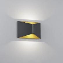 Helestra LED Wandleuchte VID in schwarz - gold dimmbar IP65