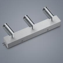 Helestra 3-flammiger LED Deckenstrahler Mitteleinspeisung in mattnickel  dimmbar