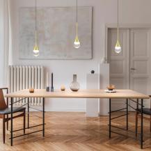 HELESTRA DEEP LED Pendelleuchte 24 W 2130 lm 2700 K Warmweiß 3-flammig dimmbar höhenverstellbar Schwarz-Gold