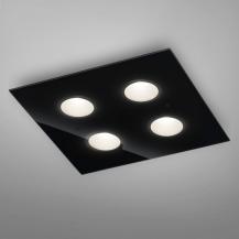 HELESTRA NOMI LED Deckenleuchte 28 W 3180 lm 2700 K Warmweiß 4-flammig dimmbar Schwarz