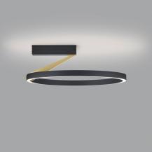 HELESTRA ELARA LED Deckenleuchte 25 W 1930 lm 2700 K Warmweiß dimmbar Schwarz Gold