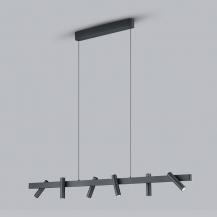 HELESTRA CONI LED Pendelleuchte 43 W 3480 lm 2700 K Warmweiß dimmbar Schwarz matt