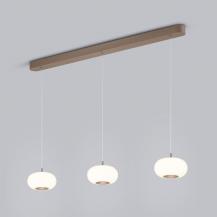 HELESTRA SAPO LED-Pendelleuchte 3-flammig rund 36 W 3270 lm 2700 K Warmweiß Plus 36° 230 V dimmbar Coffee
