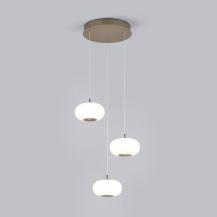 HELESTRA SAPO LED-Pendelleuchte 3-flammig rund 36 W 3270 lm 2700 K Warmweiß Plus 36° 230 V dimmbar Coffee