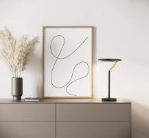 HELESTRA ELARA LED-Tischleuchte Mattschwarz-Mattgold 12 W 2700 K Warmweiß 820 lm Touchdimmer