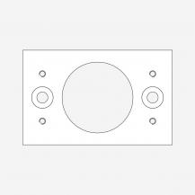 HELESTRA LUZ 44 Adapterplatte für Erdspieß Stahl verzinkt 95 × 60 × 6 mm