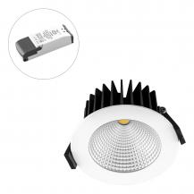 EVN LC441501D2W COB-LED Deckeneinbauleuchte | 15 W | 60–952 lm | 1800–3000 K Dim2Warm | Ø 103 mm | Phasenanschnitt/Phasenabschnitt dimmbar | Einbaudurchmesser 85 mm