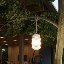 New Garden BITA mobile LED Hängeleuchte weiss/grau Akku RGB