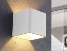 Mylight FULDA LED Wandleuchte dimmbar weiß, Up- and Downlight