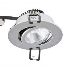 EVN P-LED Decken-Einbaustrahler mit warmweißem Licht rund schwenkbar chrom matt IP20 6W 2700K 90Ra EinbauØ68