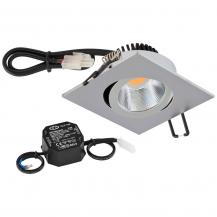 Quadratische LED Deckeneinbauleuchte schwenkbar chrom matt 3000K EVN