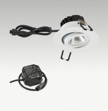 EVN PC650N601D2W COB-LED Deckeneinbauleuchte Dim2Warm 6W 2000-3000K 600lm IP65 Weiß Einbaudurchmesser 68mm
