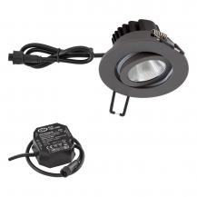 EVN PC650N616D2W COB LED Deckeneinbauleuchte Dim2Warm 6W 2000-3000K Anthrazit IP65 schwenkbar Einbaudurchmesser 68 mm