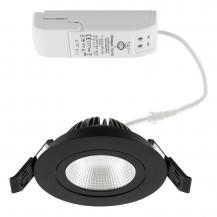 EVN PS54100940 COB LED Deckeneinbauleuchte 10W 4000K Schwarz schwenkbar IP54 • Einbaudurchmesser: 85 mm
